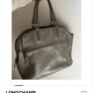 Longchamp Taupe Leather Bag